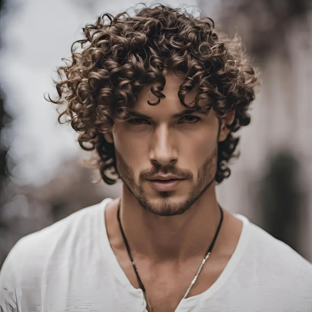 curly hairstyles men's long