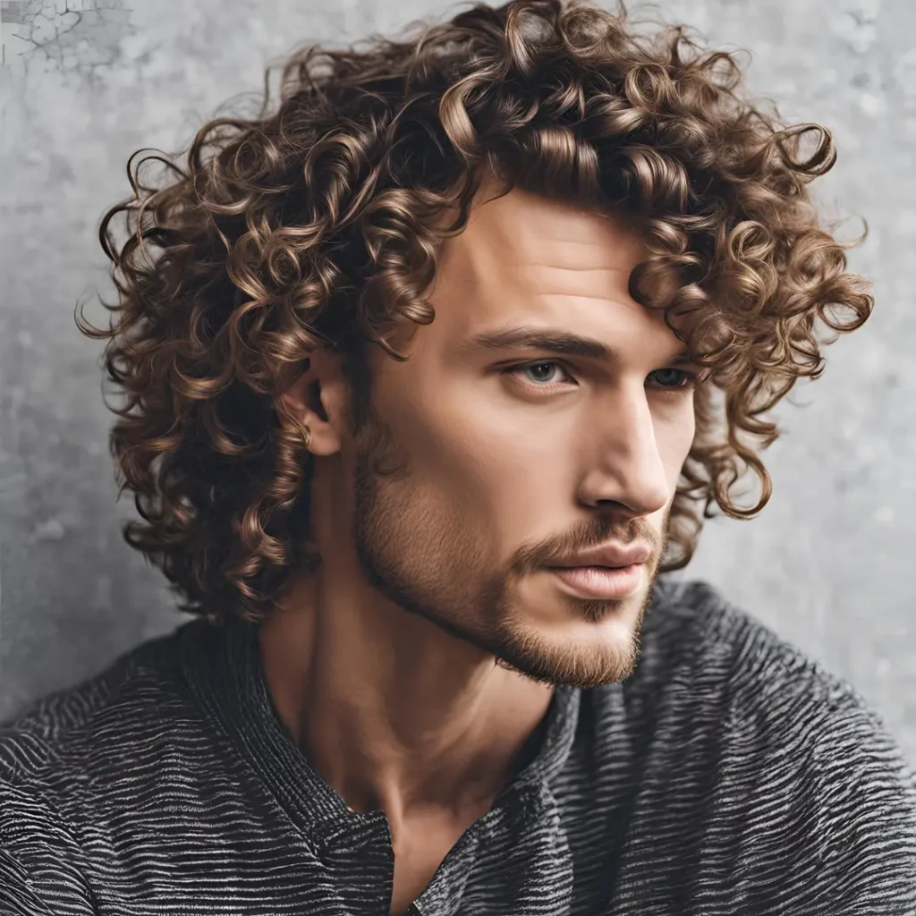 curly hairstyles men's long