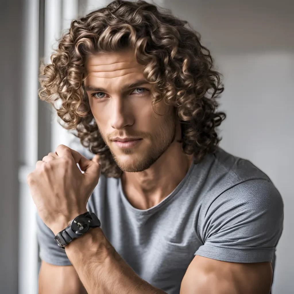 curly hairstyles men's long