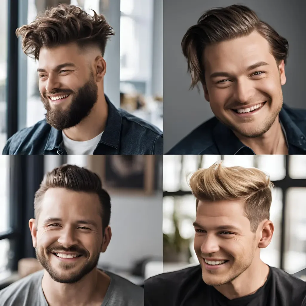 Top 80 round face shape hairstyles men square face haircut