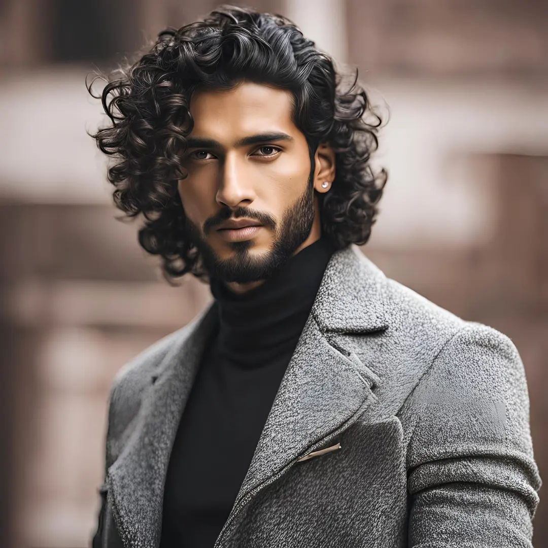 curly hairstyles men's long