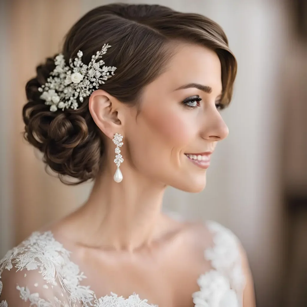 18 wedding hairstyles for short hair for brides