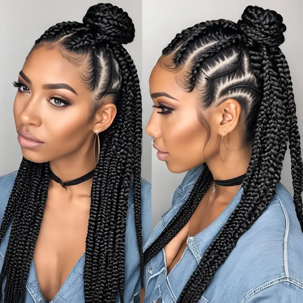 a women with Baddie Hairstyles Braids