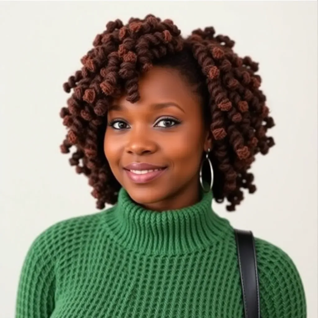 a women in Crochet Hairstyles