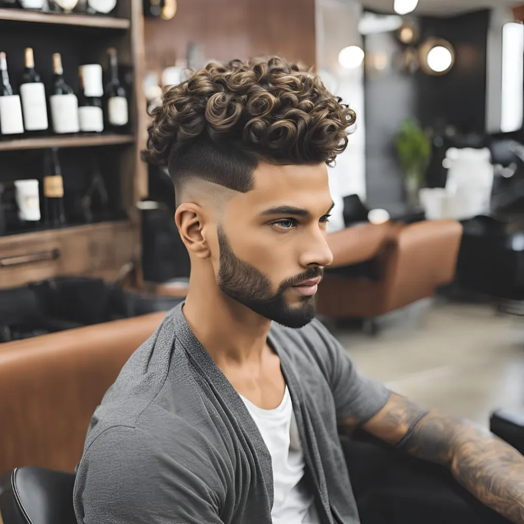 fade hairstyle curly hair