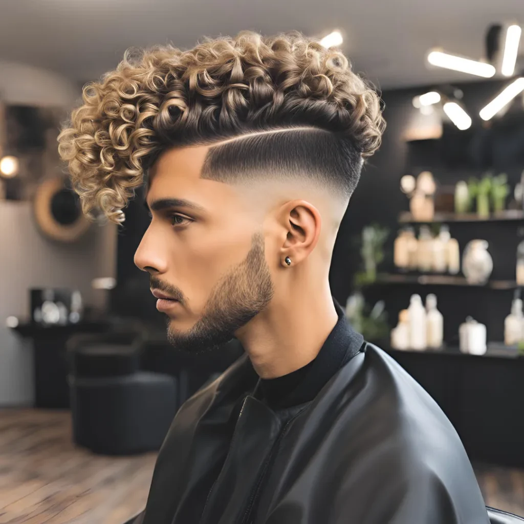 fade hairstyle curly hair