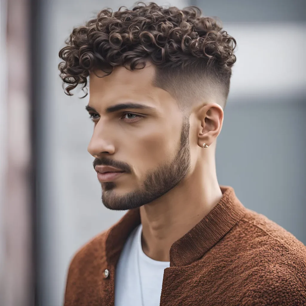 fade hairstyle curly hair