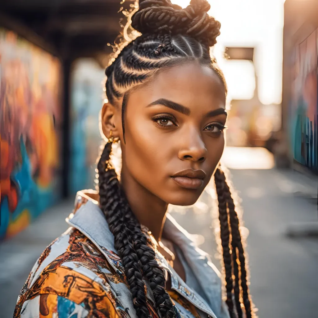 a women with Baddie Hairstyles Braids