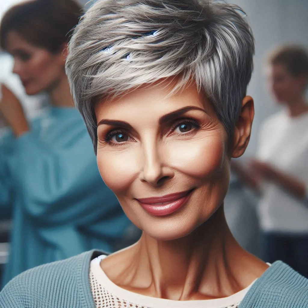 pixie hairstyles for older women