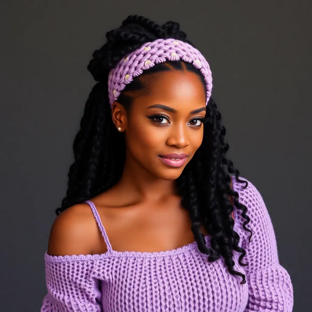 a women in Crochet Hairstyles