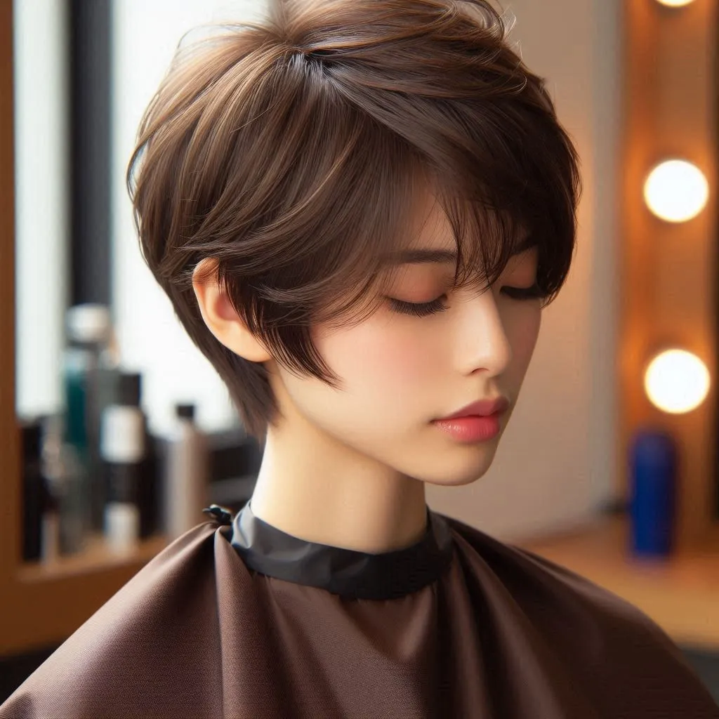 layer cut hairstyle for short hair