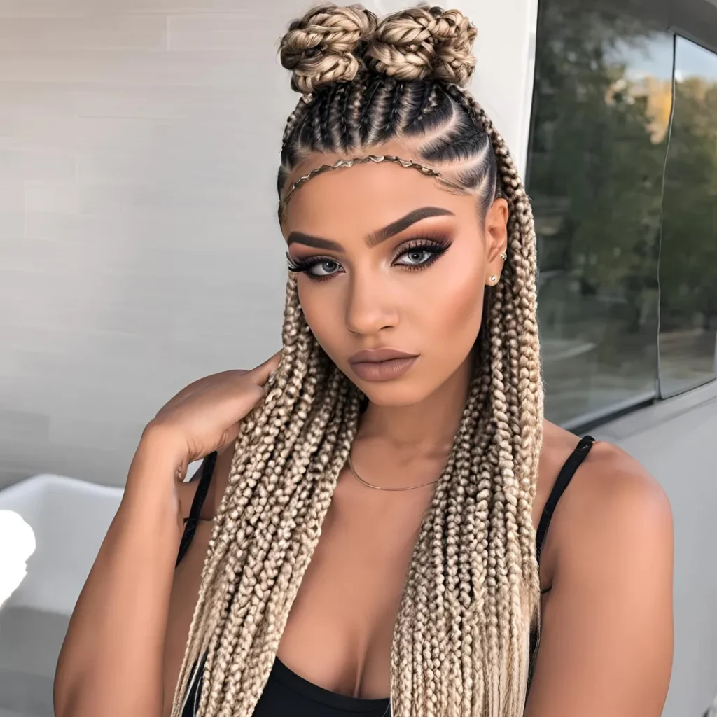 a women with Baddie Hairstyles Braids