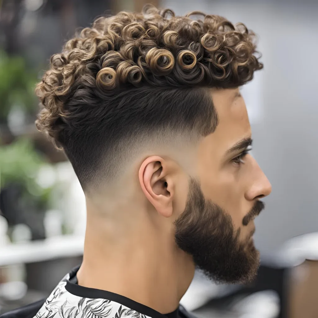 fade hairstyle curly hair