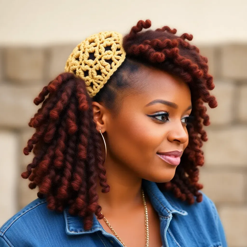 a women in Crochet Hairstyles