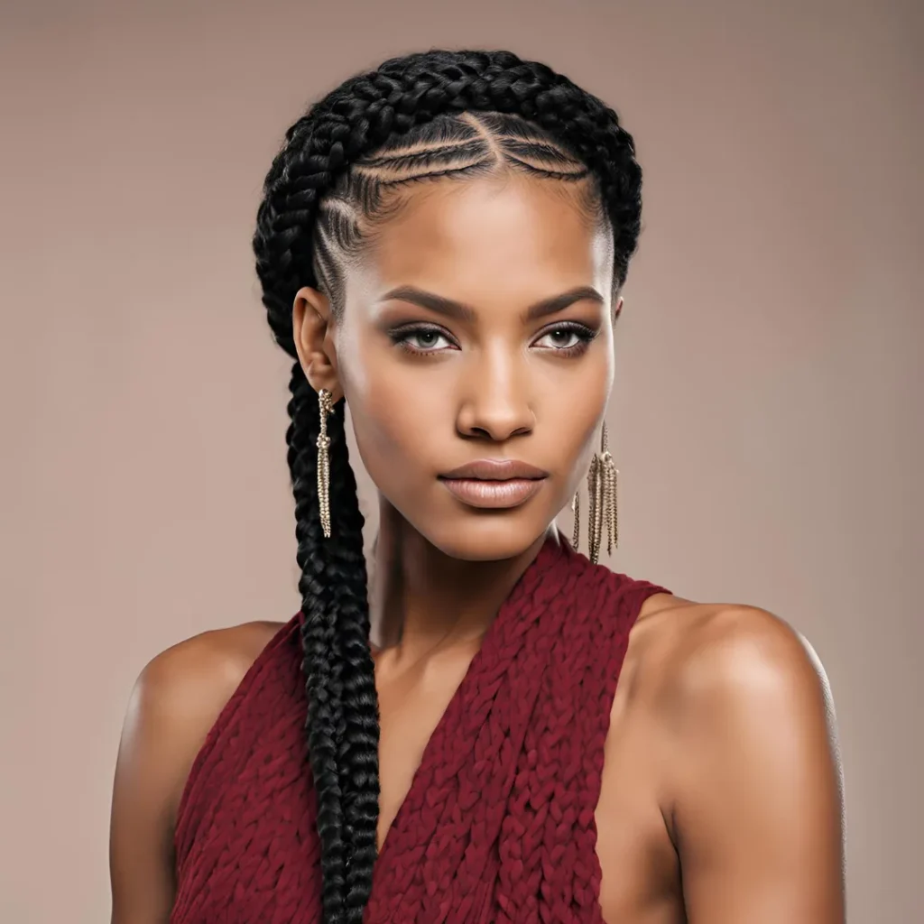 a black women in Cornrows Hairstyle