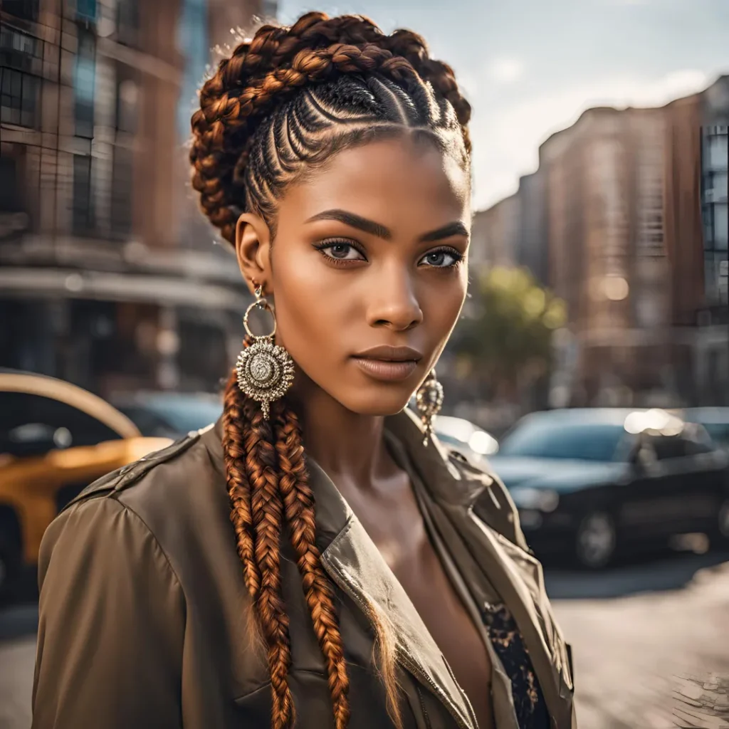 a women with Baddie Hairstyles Braids