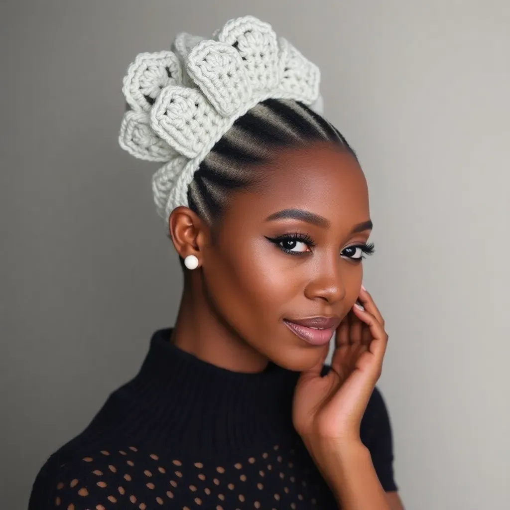 a women in Crochet Hairstyles