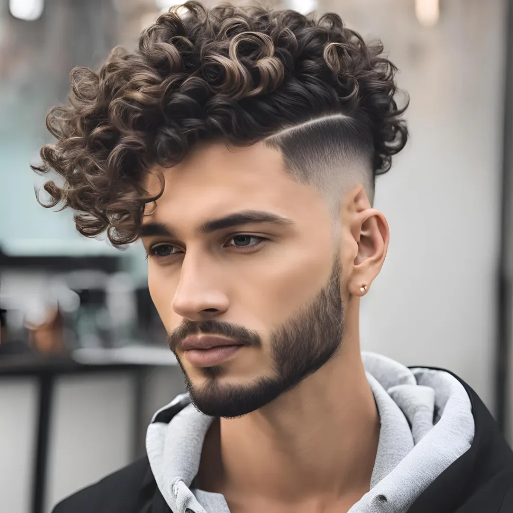 fade hairstyle curly hair