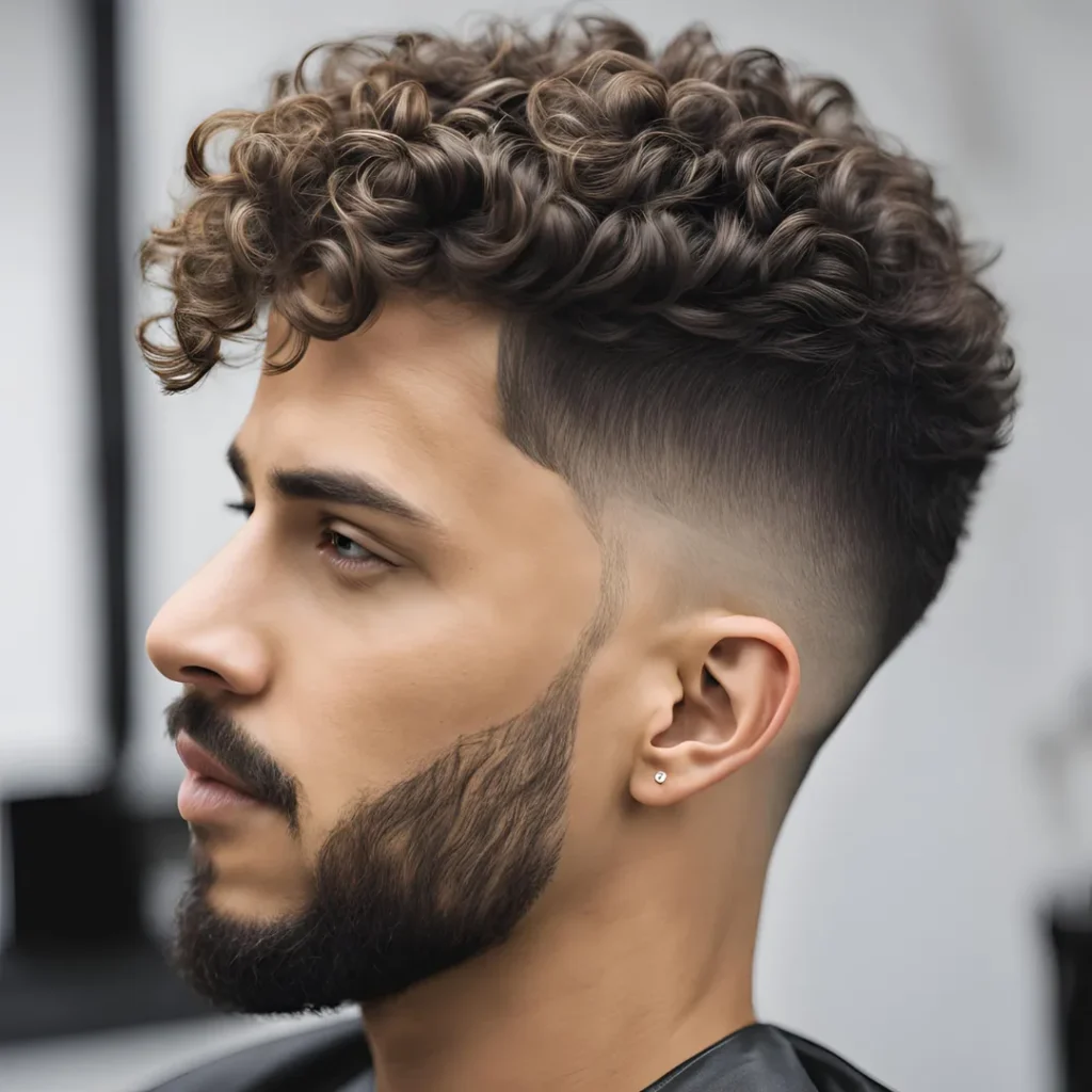 fade hairstyle curly hair