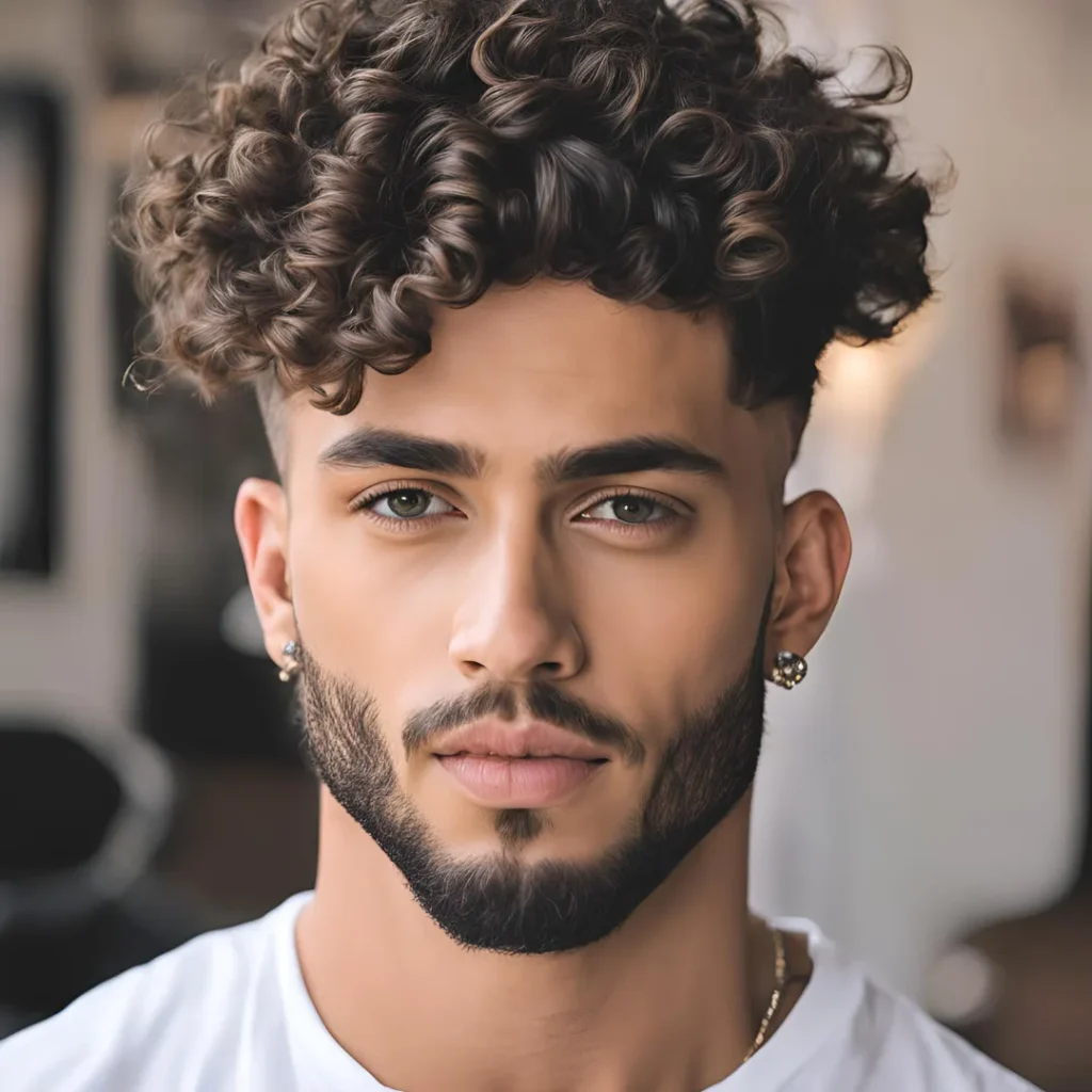 fade hairstyle curly hair