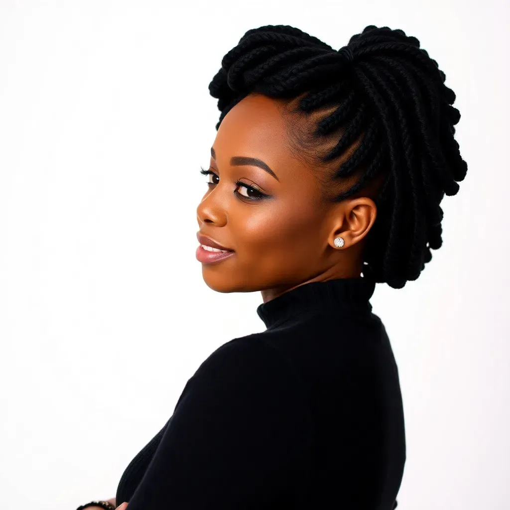 a women in Crochet Hairstyles