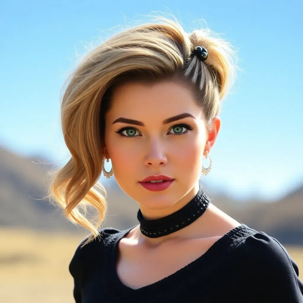 a women in Widows Peak Hairstyles