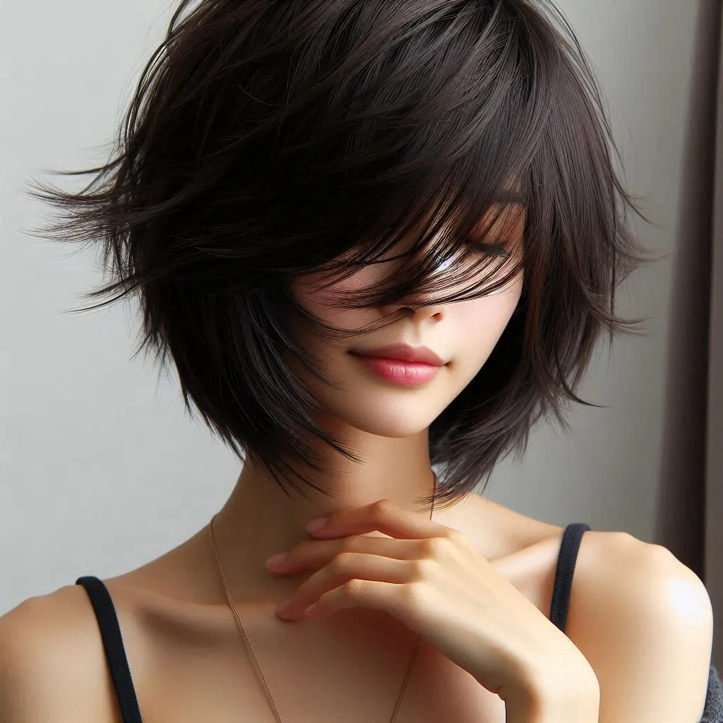 layer cut hairstyle for short hair