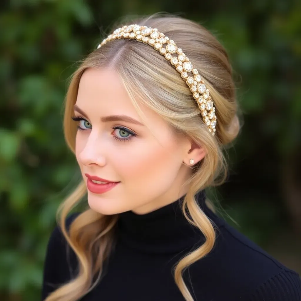 a wome Headband and Claw Clip Hairstyles