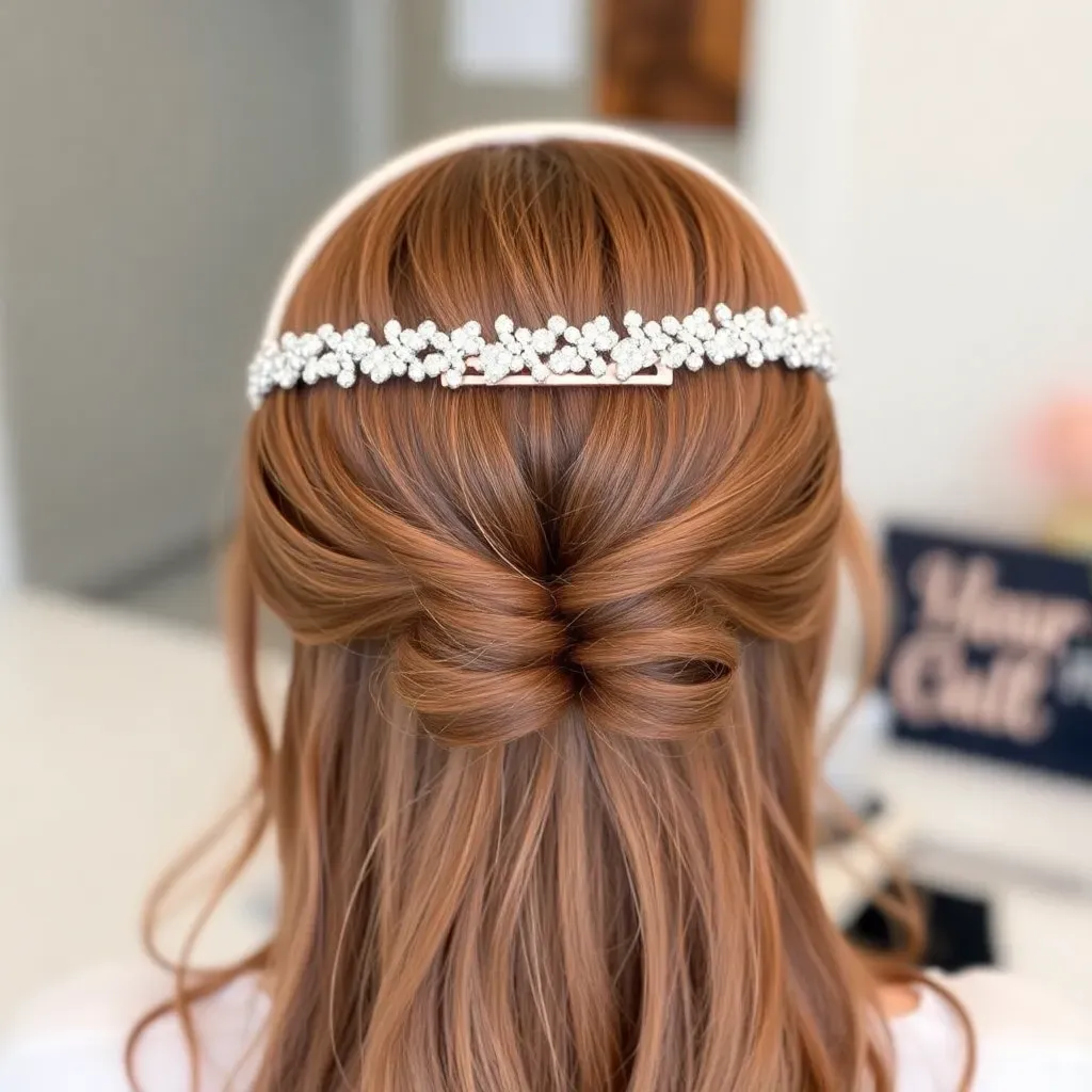 a wome Headband and Claw Clip Hairstyles