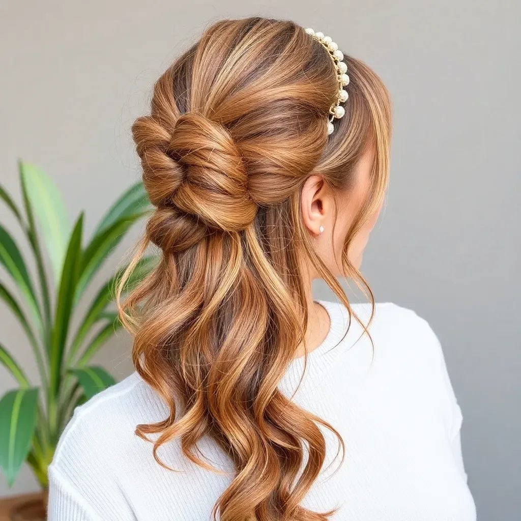 a wome Headband and Claw Clip Hairstyles