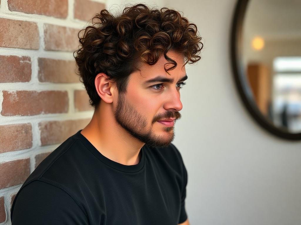 a men with curly hairstyles