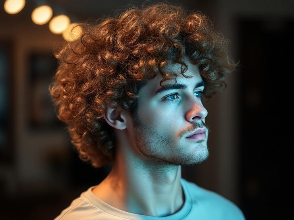 a men with curly hairstyles