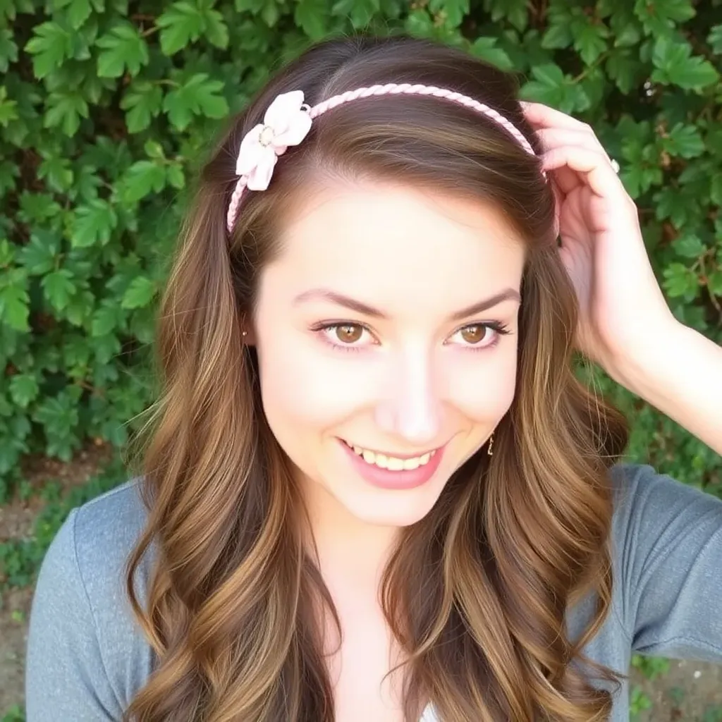 a wome Headband and Claw Clip Hairstyles