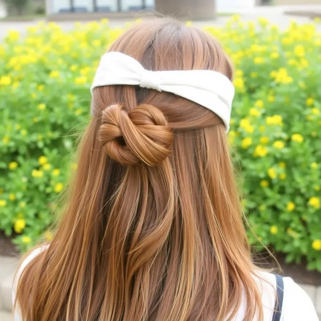 a wome Headband and Claw Clip Hairstyles