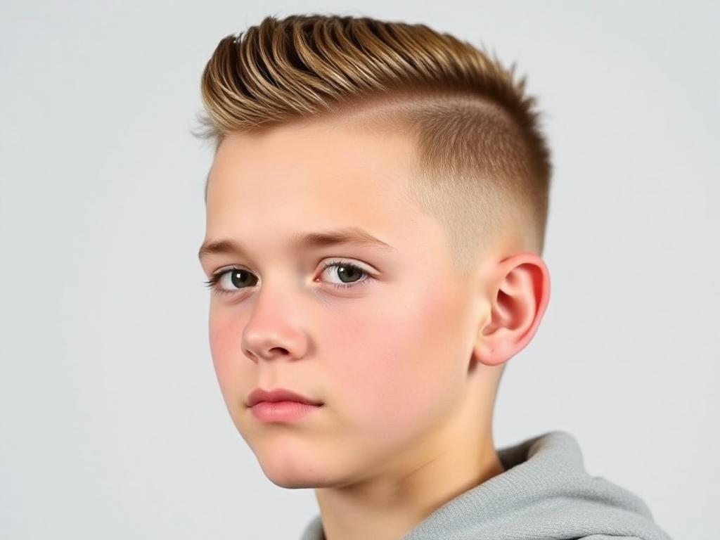 a Teen boy hairstyle