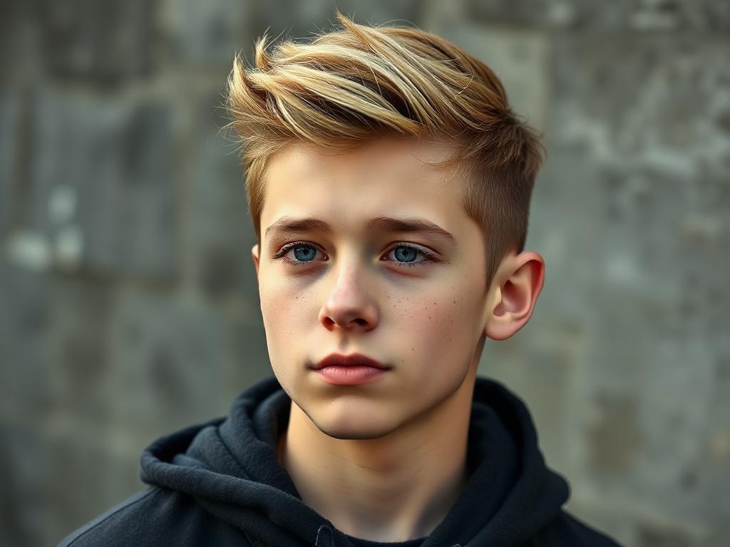 a Teen boy hairstyle