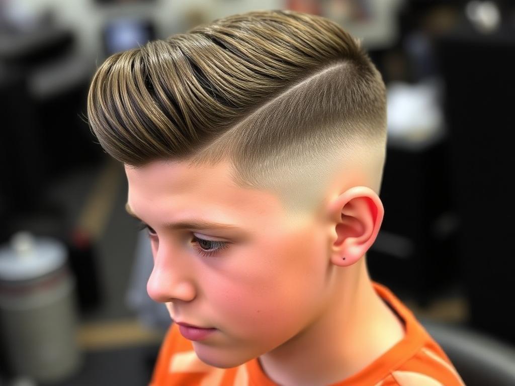 a Teen boy hairstyle