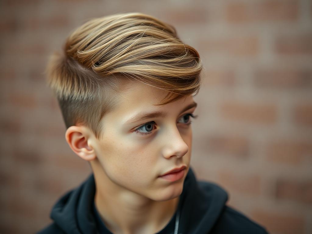 a Teen boy hairstyle