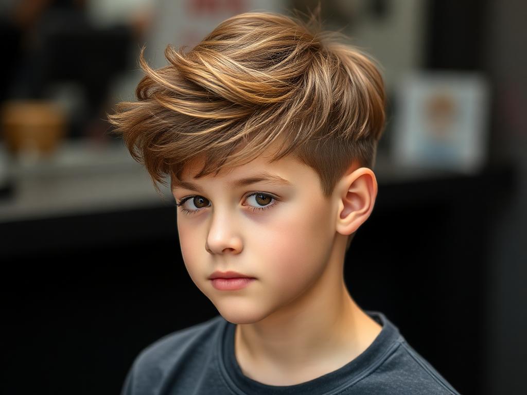 a Teen boy hairstyle